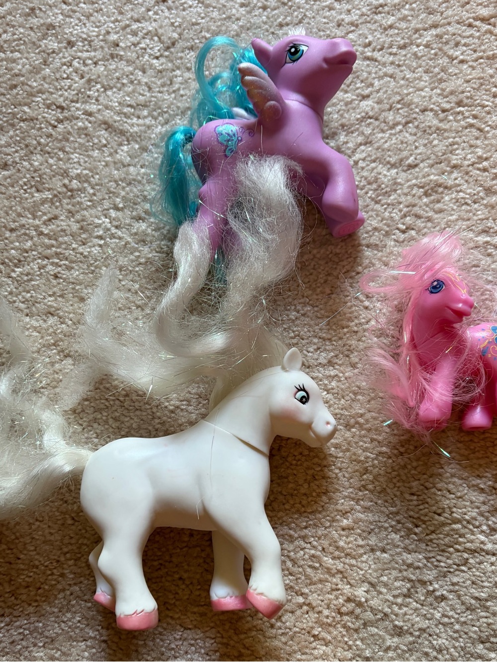 My Little Pony Figures in Pink, Purple, White